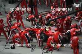 19.10.2008 Shanghai, China,  Felipe Massa (BRA), Scuderia Ferrari, pitstop - Formula 1 World Championship, Rd 17, Chinese Grand Prix, Sunday Race