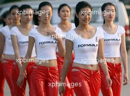 18.10.2008 Shanghai, China,  Grid Girls - Formula 1 World Championship, Rd 17, Chinese Grand Prix, Saturday