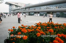 16.10.2008 Shanghai, China,  Flowers in the paddock - Formula 1 World Championship, Rd 17, Chinese Grand Prix, Thursday