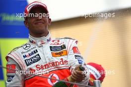 27.04.2008 Barcelona, Spain,  Lewis Hamilton (GBR), McLaren Mercedes - Formula 1 World Championship, Rd 4, Spanish Grand Prix, Sunday Podium