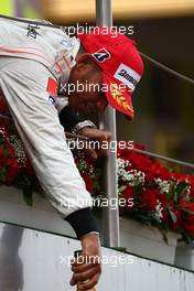 27.04.2008 Barcelona, Spain,  Lewis Hamilton (GBR), McLaren Mercedes - Formula 1 World Championship, Rd 4, Spanish Grand Prix, Sunday Podium