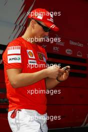 27.04.2008 Barcelona, Spain,  Michael Schumacher (GER), Test Driver, Scuderia Ferrari (7 Times F1 World Champion) - Formula 1 World Championship, Rd 4, Spanish Grand Prix, Sunday