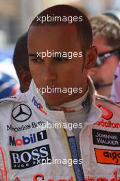 24.08.2008 Valencia, Spain,  Lewis Hamilton (GBR), McLaren Mercedes - Formula 1 World Championship, Rd 12, European Grand Prix, Sunday Pre-Race Grid