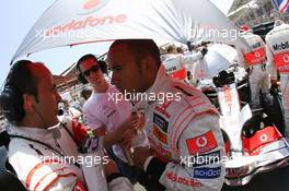 24.08.2008 Valencia, Spain,  Lewis Hamilton (GBR), McLaren Mercedes, MP4-23 - Formula 1 World Championship, Rd 12, European Grand Prix, Sunday Pre-Race Grid