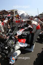 24.08.2008 Valencia, Spain,  Lewis Hamilton (GBR), McLaren Mercedes, MP4-23 - Formula 1 World Championship, Rd 12, European Grand Prix, Sunday Pre-Race Grid