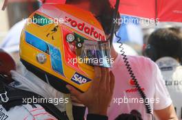 24.08.2008 Valencia, Spain,  Lewis Hamilton (GBR), McLaren Mercedes - Formula 1 World Championship, Rd 12, European Grand Prix, Sunday Pre-Race Grid