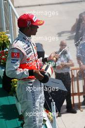 24.08.2008 Valencia, Spain,  Lewis Hamilton (GBR), McLaren Mercedes - Formula 1 World Championship, Rd 12, European Grand Prix, Sunday Podium