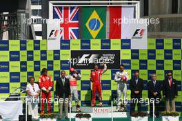 24.08.2008 Valencia, Spain,  Lewis Hamilton (GBR), McLaren Mercedes, Felipe Massa (BRA), Scuderia Ferrari, Robert Kubica (POL), BMW Sauber F1 Team  - Formula 1 World Championship, Rd 12, European Grand Prix, Sunday Podium