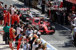 24.08.2008 Valencia, Spain,  Lewis Hamilton (GBR), McLaren Mercedes, Felipe Massa (BRA), Scuderia Ferrari - Formula 1 World Championship, Rd 12, European Grand Prix, Sunday Podium