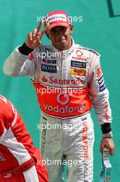 24.08.2008 Valencia, Spain,  Lewis Hamilton (GBR), McLaren Mercedes - Formula 1 World Championship, Rd 12, European Grand Prix, Sunday Podium