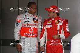 23.08.2008 Valencia, Spain,  Lewis Hamilton (GBR), McLaren Mercedes and Felipe Massa (BRA), Scuderia Ferrari - Formula 1 World Championship, Rd 12, European Grand Prix, Saturday Qualifying