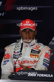 23.08.2008 Valencia, Spain,  Lewis Hamilton (GBR), McLaren Mercedes - Formula 1 World Championship, Rd 12, European Grand Prix, Saturday Press Conference