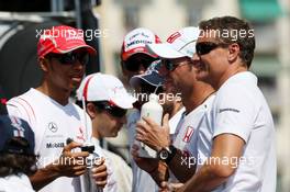 24.08.2008 Valencia, Spain,  Lewis Hamilton (GBR), McLaren Mercedes, David Coulthard (GBR), Red Bull Racing - Formula 1 World Championship, Rd 12, European Grand Prix, Sunday