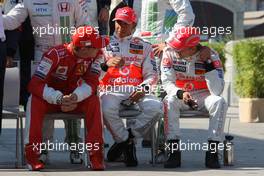 21.08.2008 Valencia, Spain,  Kimi Raikkonen (FIN), Räikkönen, Scuderia Ferrari, Lewis Hamilton (GBR), McLaren Mercedes and Heikki Kovalainen (FIN), McLaren Mercedes - Formula 1 World Championship, Rd 12, European Grand Prix, Thursday