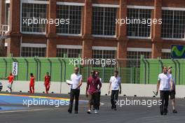 21.08.2008 Valencia, Spain,  Lewis Hamilton (GBR), McLaren Mercedes, trackwalk - Formula 1 World Championship, Rd 12, European Grand Prix, Thursday