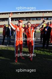 09.11.2008 Mugello, Italy,  The Ferrari Team celebrates with Kimi Raikkonen (FIN), Räikkönen, Felipe Massa (BRA), Luca di Montezemolo (ITA), Scuderia Ferrari, FIAT Chairman and President of Ferrari - Ferrari Days at Mugello