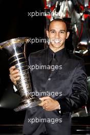 12.12.2008 Monte-Carlo, Monaco,   Lewis Hamilton (GBR), McLaren Mercedes, FIA Formula One World Champion - 2008 FIA Gala Prize Giving Ceremony