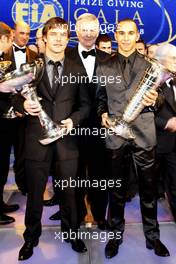 12.12.2008 Monte-Carlo, Monaco,   Sébastien Loeb (FRA), Citroën, FIA World Rally Champion FIA President Max Mosley (GBR) and Lewis Hamilton (GBR), McLaren Mercedes, FIA Formula 1 World Champion - 2008 FIA Gala Prize Giving Ceremony