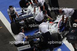 20.06.2008 Magny Cours, France,  Robert Kubica (POL), BMW Sauber F1 Team, F1.08 and Nick Heidfeld (GER), BMW Sauber F1 Team, F1.08 - Formula 1 World Championship, Rd 8, French Grand Prix, Friday Practice