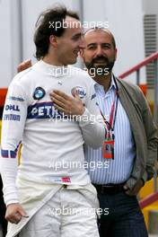 20.06.2008 Magny Cours, France,  Robert Kubica (POL), BMW Sauber F1 Team and Ivan Capelli (ITA) - Formula 1 World Championship, Rd 8, French Grand Prix, Friday
