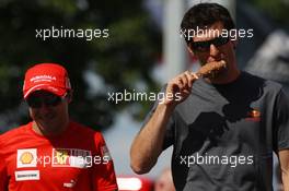 20.06.2008 Magny Cours, France,  Felipe Massa (BRA), Scuderia Ferrari, Mark Webber (AUS), Red Bull Racing - Formula 1 World Championship, Rd 8, French Grand Prix, Friday