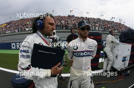 22.06.2008 Magny Cours, France,  Nick Heidfeld (GER), BMW Sauber F1 Team - Formula 1 World Championship, Rd 8, French Grand Prix, Sunday Pre-Race Grid