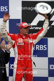 22.06.2008 Magny Cours, France,  Kimi Raikkonen (FIN), Räikkönen, Scuderia Ferrari finishes second - Formula 1 World Championship, Rd 8, French Grand Prix, Sunday Podium