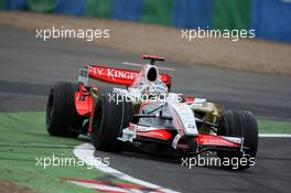 22.06.2008 Magny Cours, France,  Adrian Sutil (GER), Force India F1 Team runs wide, off the track - Formula 1 World Championship, Rd 8, French Grand Prix, Sunday Race