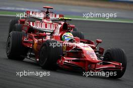 22.06.2008 Magny Cours, France,  Felipe Massa (BRA), Scuderia Ferrari leads Kimi Raikkonen (FIN), Räikkönen, Scuderia Ferrari - Formula 1 World Championship, Rd 8, French Grand Prix, Sunday Race