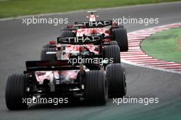 22.06.2008 Magny Cours, France,  Felipe Massa (BRA), Scuderia Ferrari leads Kimi Raikkonen (FIN), Räikkönen, Scuderia Ferrari - Formula 1 World Championship, Rd 8, French Grand Prix, Sunday Race