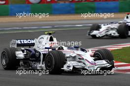 22.06.2008 Magny Cours, France,  Robert Kubica (POL),  BMW Sauber F1 Team leads Nick Heidfeld (GER), BMW Sauber F1 Team - Formula 1 World Championship, Rd 8, French Grand Prix, Sunday Race