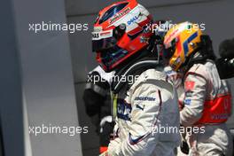 21.06.2008 Magny Cours, France,  Robert Kubica (POL),  BMW Sauber F1 Team and Lewis Hamilton (GBR), McLaren Mercedes - Formula 1 World Championship, Rd 8, French Grand Prix, Saturday Qualifying