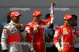 21.06.2008 Magny Cours, France,  Lewis Hamilton (GBR), McLaren Mercedes, Kimi Raikkonen (FIN), Räikkönen, Scuderia Ferrari, Felipe Massa (BRA), Scuderia Ferrari  - Formula 1 World Championship, Rd 8, French Grand Prix, Saturday