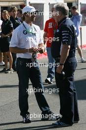 21.06.2008 Magny Cours, France,  Andy Priaulx (GBR), BMW Team UK, BMW 320si WTCC and Patrick Head (GBR), WilliamsF1 Team, Director of Engineering - Formula 1 World Championship, Rd 8, French Grand Prix, Saturday