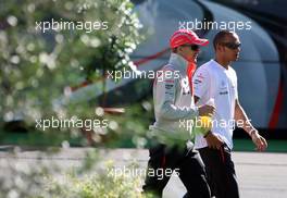 21.06.2008 Magny Cours, France,  Lewis Hamilton (GBR), McLaren Mercedes and Heikki Kovalainen (FIN), McLaren Mercedes - Formula 1 World Championship, Rd 8, French Grand Prix, Saturday