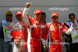 21.06.2008 Magny Cours, France,  Lewis Hamilton (GBR), McLaren Mercedes, Kimi Raikkonen (FIN), Räikkönen, Scuderia Ferrari, Felipe Massa (BRA), Scuderia Ferrari  - Formula 1 World Championship, Rd 8, French Grand Prix, Saturday