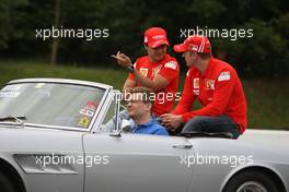 22.06.2008 Magny Cours, France,  Felipe Massa (BRA), Scuderia Ferrari and Kimi Raikkonen (FIN), Räikkönen, Scuderia Ferrari - Formula 1 World Championship, Rd 8, French Grand Prix, Sunday