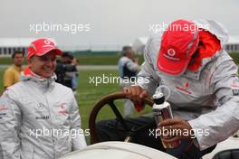 22.06.2008 Magny Cours, France,  Heikki Kovalainen (FIN), McLaren Mercedes and Lewis Hamilton (GBR), McLaren Mercedes - Formula 1 World Championship, Rd 8, French Grand Prix, Sunday