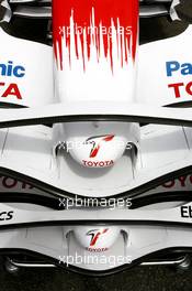 19.06.2008 Magny Cours, France,  Toyota F1 Team front wing detail - Formula 1 World Championship, Rd 8, French Grand Prix, Thursday