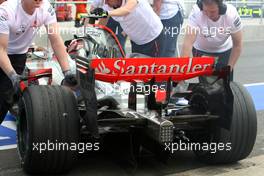 04.07.2008 Silverstone, England,  Heikki Kovalainen (FIN), McLaren Mercedes, MP4-23 - Formula 1 World Championship, Rd 9, British Grand Prix, Friday Practice