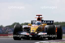 04.07.2008 Silverstone, England,  Fernando Alonso (ESP), Renault F1 Team  - Formula 1 World Championship, Rd 9, British Grand Prix, Friday Practice