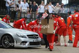 04.07.2008 Silverstone, England,  Crash damaged, Felipe Massa (BRA), Scuderia Ferrari, F2008 - Formula 1 World Championship, Rd 9, British Grand Prix, Friday Practice
