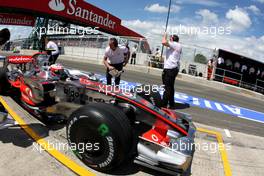 04.07.2008 Silverstone, England,  Heikki Kovalainen (FIN), McLaren Mercedes, MP4-23 - Formula 1 World Championship, Rd 9, British Grand Prix, Friday Practice
