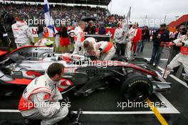 06.07.2008 Silverstone, England,  Heikki Kovalainen (FIN), McLaren Mercedes  - Formula 1 World Championship, Rd 9, British Grand Prix, Sunday Pre-Race Grid