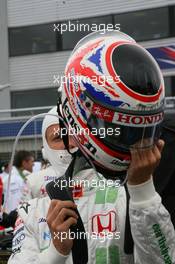 06.07.2008 Silverstone, England,  Jenson Button (GBR), Honda Racing F1 Team - Formula 1 World Championship, Rd 9, British Grand Prix, Sunday Pre-Race Grid