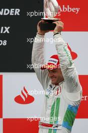 06.07.2008 Silverstone, England,  3rd place Rubens Barrichello (BRA), Honda Racing F1 Team - Formula 1 World Championship, Rd 9, British Grand Prix, Sunday Podium
