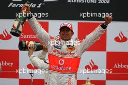 06.07.2008 Silverstone, England,  1st place Lewis Hamilton (GBR), McLaren Mercedes - Formula 1 World Championship, Rd 9, British Grand Prix, Sunday Podium