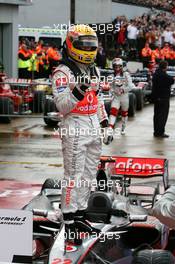 06.07.2008 Silverstone, England,  Lewis Hamilton (GBR), McLaren Mercedes - Formula 1 World Championship, Rd 9, British Grand Prix, Sunday Podium