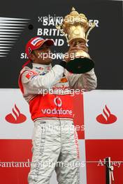 06.07.2008 Silverstone, England,  Lewis Hamilton (GBR), McLaren Mercedes  - Formula 1 World Championship, Rd 9, British Grand Prix, Sunday Podium