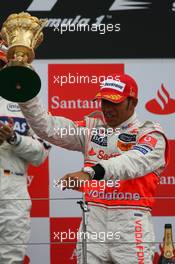 06.07.2008 Silverstone, England,  1st place Lewis Hamilton (GBR), McLaren Mercedes - Formula 1 World Championship, Rd 9, British Grand Prix, Sunday Podium